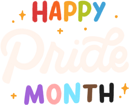 Handdrawn Organic Happy Pride Month